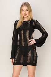 HYFVE Backless Cover Up Mini Dress - Perfect for Beach Getaways and Summer Parties